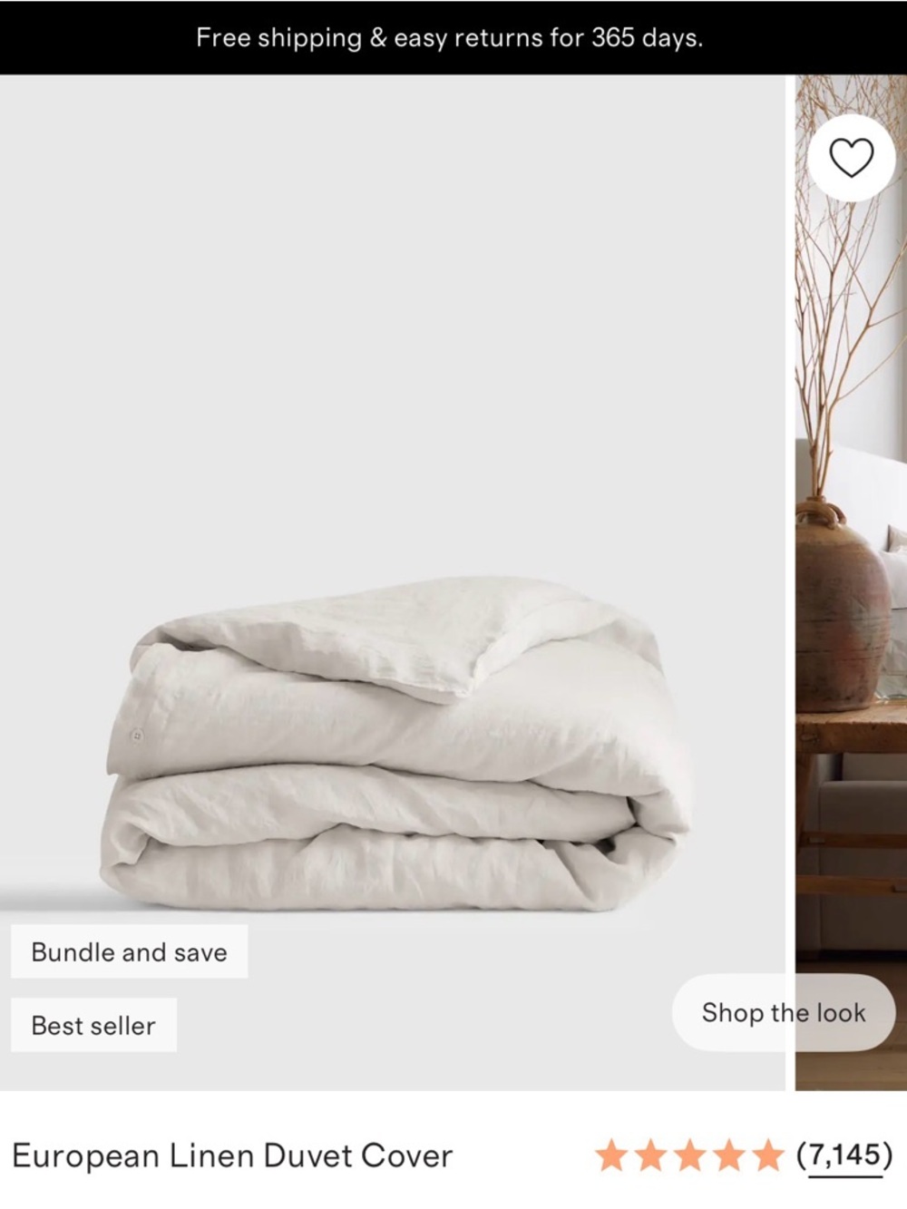 Quince “sand” linen Duvet Cover